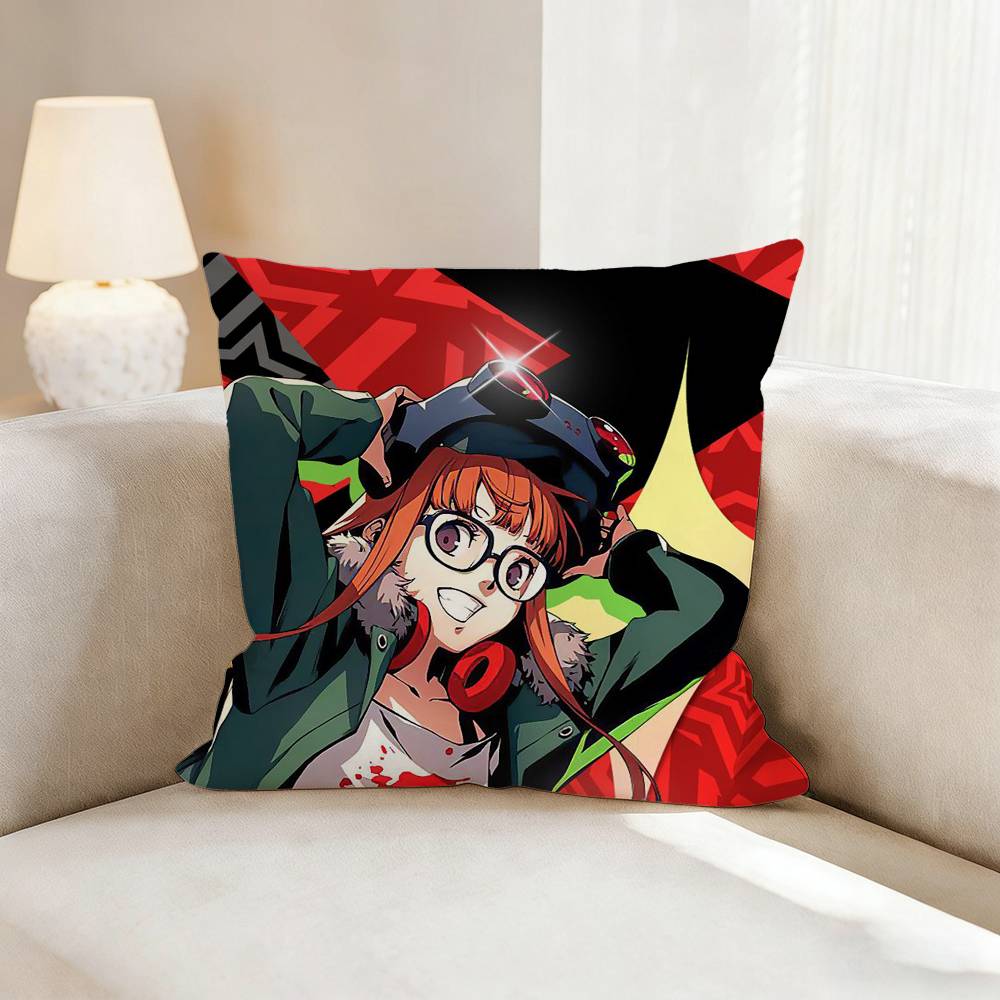 Game P-Persona 3 4 5 Anime Pillow Case Pattern Printed Pillowcase For Living Room Sofa Cushion Cover