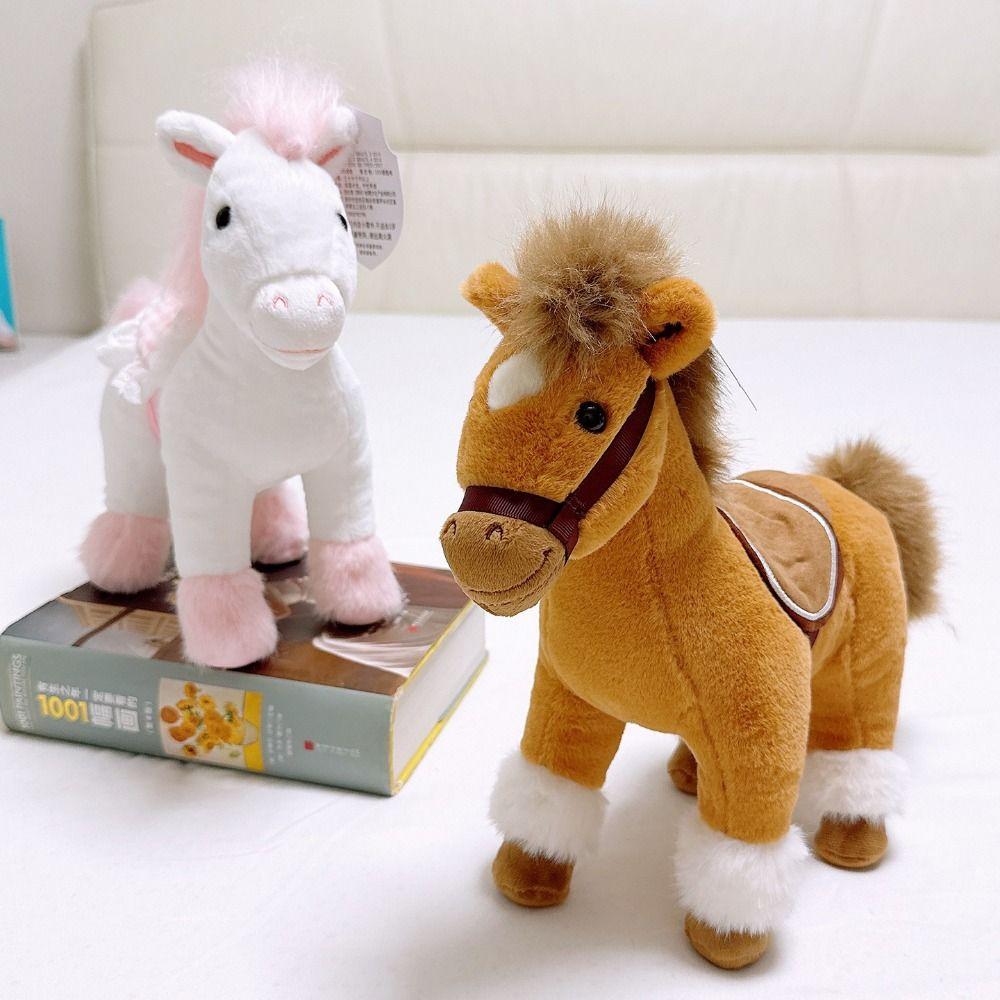 Cute Horse Plush Doll Toys Soft Cartoon Steed Doll Unique Stuffed Animal Horse Chinese Zodiac