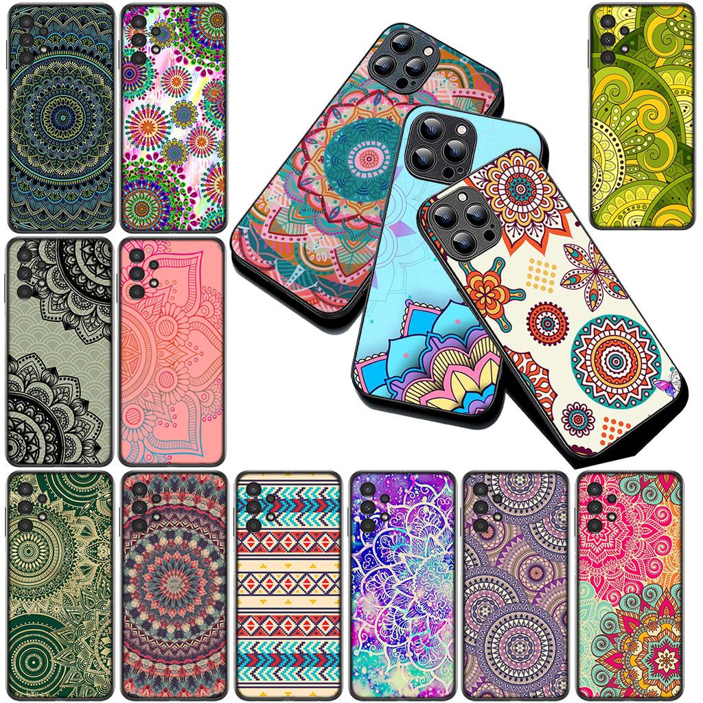 Cover for Xiaomi Redmi Note 12 11 10 A3 Pro 10A 10C 12C Note12 5G 4G Casing Phone Case Floral Paisley Mandala flower texture