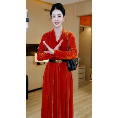 Fashionable Elegant Loose Fitting Wealthy Lady High Slimming Dress