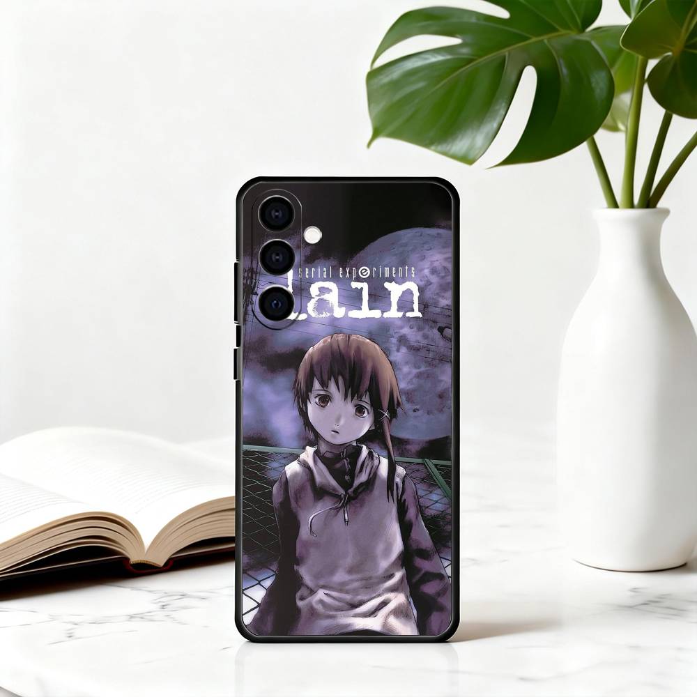 S-Serial L-Lain E-Experiments-SEL Phone Case Black Silicone Soft For Samsung Galaxy A73,A72,A71,A70,A53,A52,A51