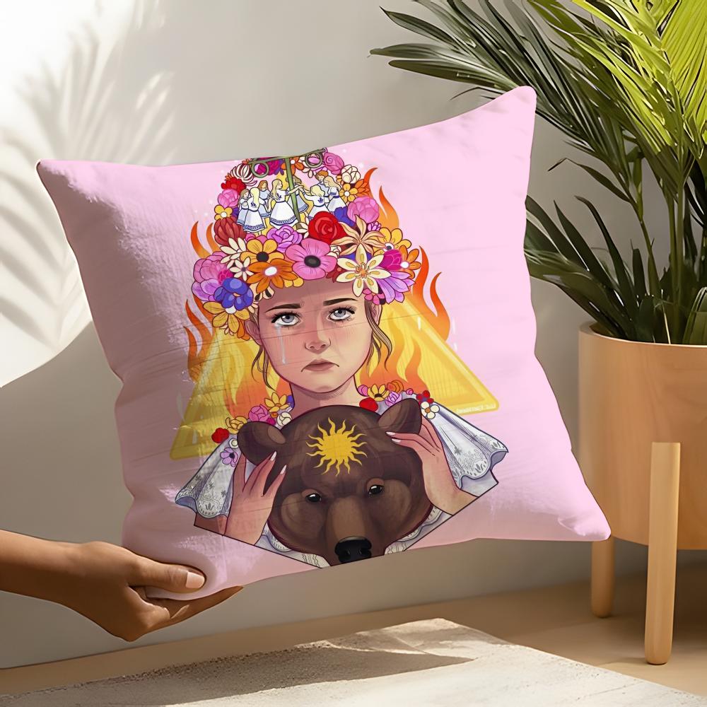 Nordic Midsummer Festival Pillow Case Linen Cushion Covers For Decorative Sofa Home Pillows Case Car Chair Pillows Cases
