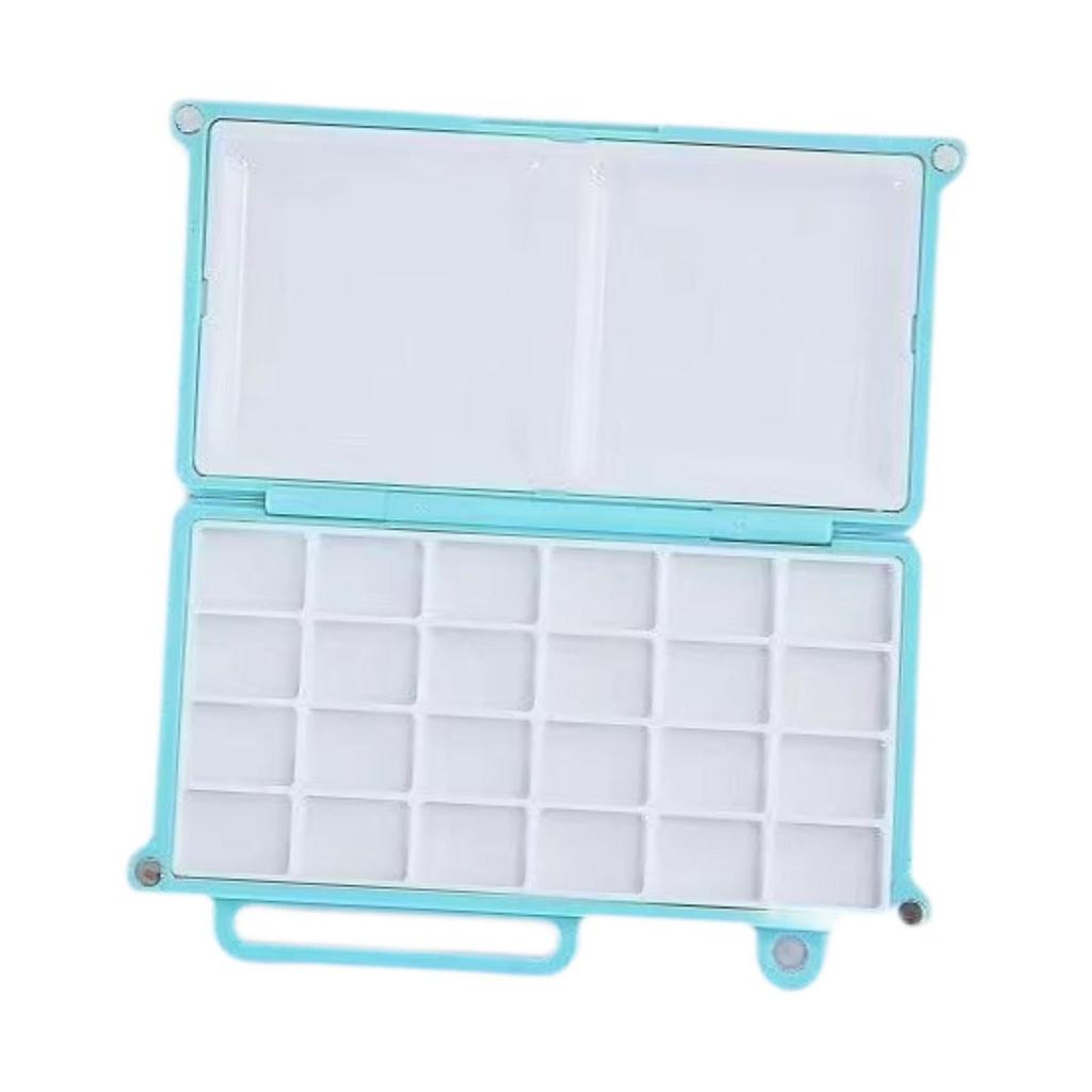 Mini Watercolor Palette Wells Paint Tray Convenient Painters Empty Portable for