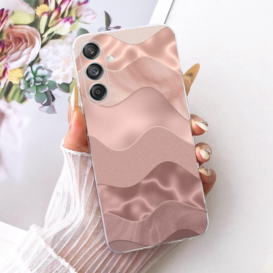 Etui do Samsung Galaxy M55 SM-M556B Nowe Kwiaty Motyl Malowane Pokrowiec Miękki Silikonowy Etui Do Samsung M55 M 15 Galaxy M15 Torby