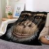 Chimpanzee Portrait Flannel Blanket Throw Blanket Soft Warm Sofa Bed Camping Car home Decor Unique Christmas Gift C9301837