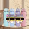 1PC Color Pencil Stack School Art Print 750ml Color Plastic Sports Water Bottle Leakproof Flip Straw Lid Suitable for Sports Office Home Use