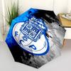 FC Porto LOGO Print Automatic Umbrella, 8 Rib Iron Frame, Plastic Handle, Suitable for Outdoor Travel &Daily , Ideal Gift