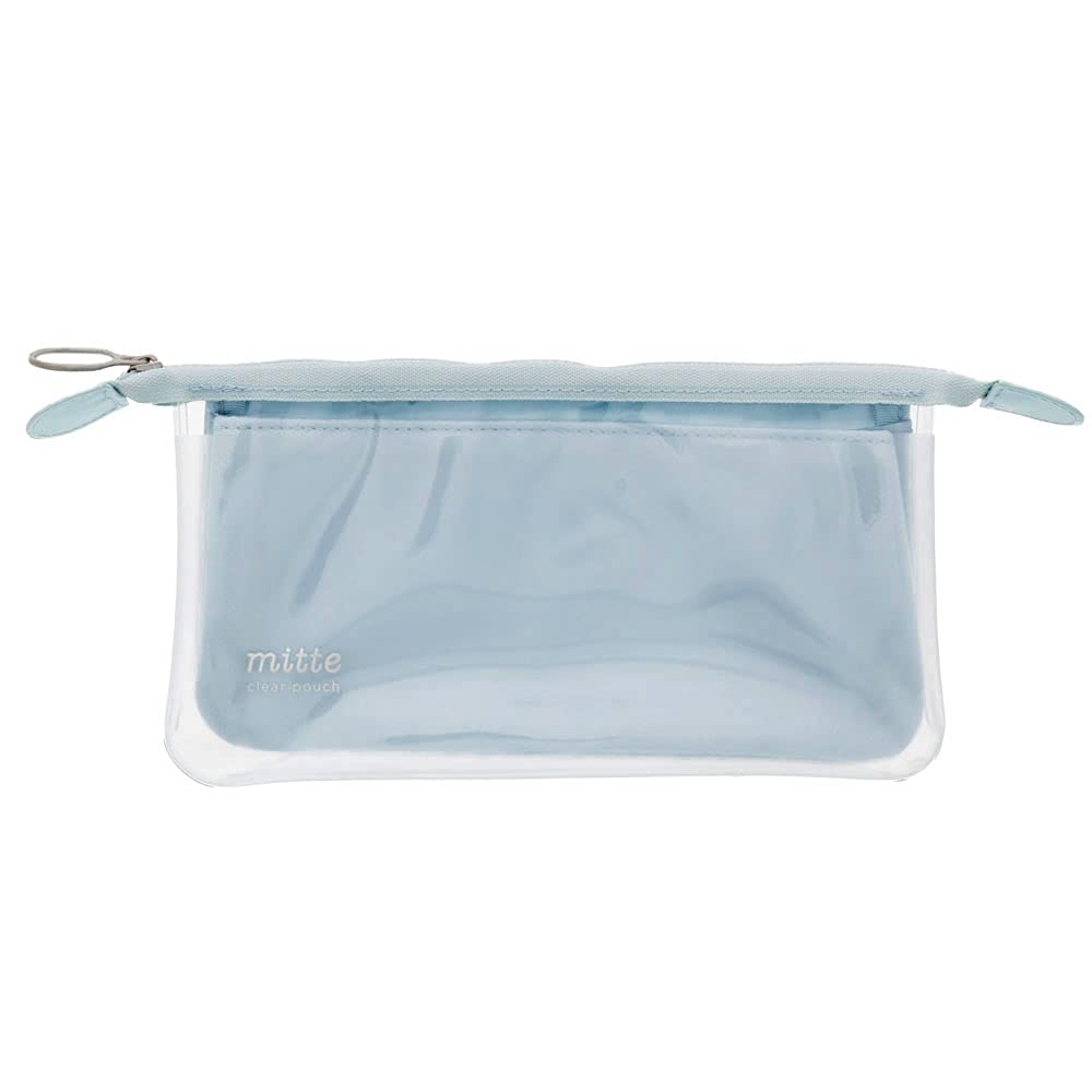 Sunstar Stationery Pen Case Clear Pouch Mitte Flat Light Blue S2314452