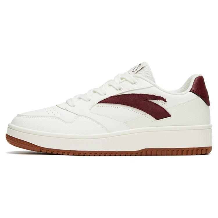 

Anta Life Collection 0 Sensation Leather Slip Resistant Abrasion Resistant Low top Skateboard Shoes Women s White Red 922318060-3 36