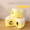 Cute Cake Cotton Plush Hamsters Playing Tunnels Cotton Nest Winter Warm Nest For Ferret Guinea Pigs Squirrels Small Pet Toys