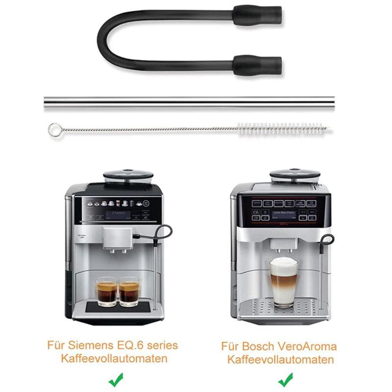 Fully Automatic Coffee Machine Milk Replacement Hose Nozzle Silicone Milk Hose Cleaning Brush Pipe Cleaning Set Compatibity