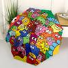 1pc Colorful Creatures Automatic Open/close Folding Umbrella, Compact Portable Travel Umbrella, Perfect Birthday/Christmas, Cute Umbrella, D