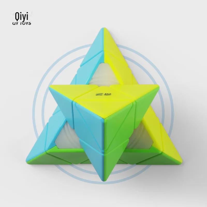 Qiyi Qiming S2S3 Solid Color 3-Layer Pyramid Rubik's Cube - Ideal Educational Toy for Beginners and Kids