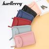 Portafoglio Lungo da Donna Baellerry Stile Coreano Borsa a Tracolla Borsa a Spalla Singola in Pelle PU Borsa Portamonete con Zip alla Moda Borsa per Cellulare