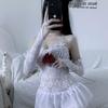 Women's Black Mesh Lace Bridal Gloves & Arm Sleeves - Elegant Evening Dress and Wedding Accessories