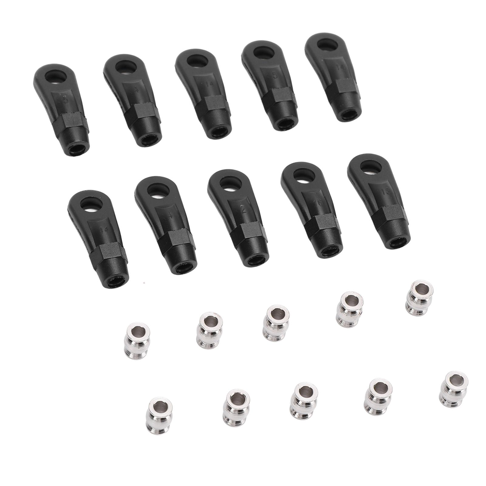 

10PCS M4 RC Link Rod Ends M4 Plastic Tie Rod End Ball Joint Link 1 10 Crawler Link Ends for Axial SCX10 I II III