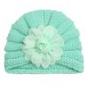 Autumn and winter new baby wool flower hat, children's warm flower pullover hat, baby hat
