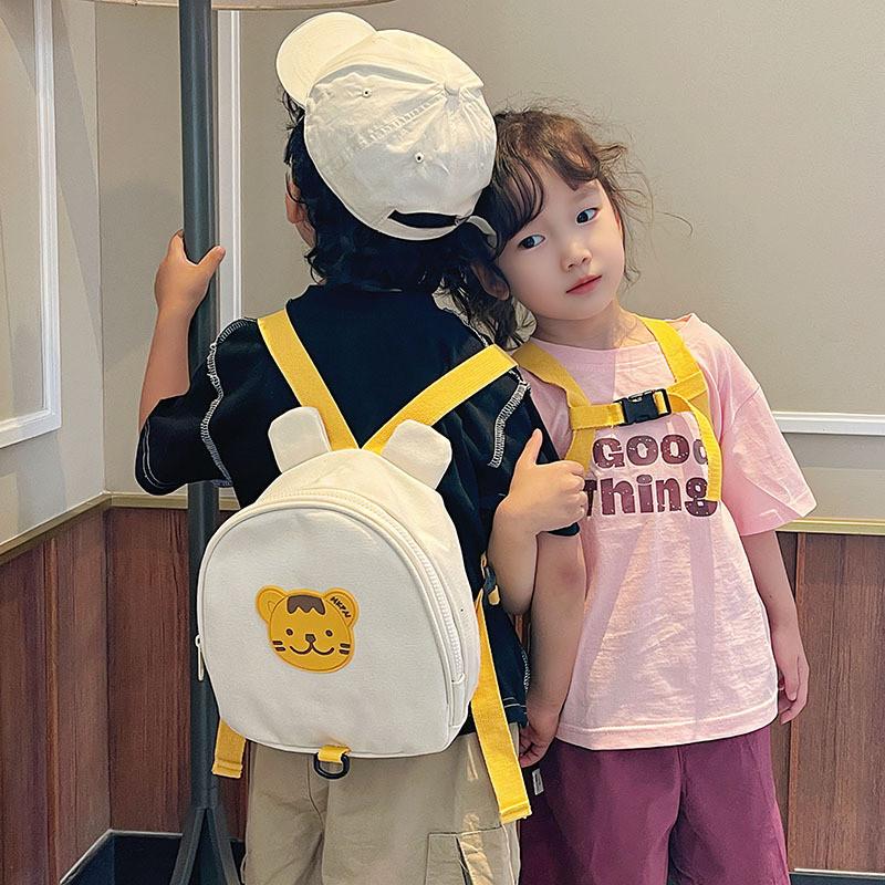 Adorable Cartoon Bear Canvas Backpack For Kids With Lightweight Comfort Design In Multiple Colors