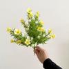 7 Fork Artificial Flower Water Plants Jasmine Wild Chrysanthemum Fake Flower Arrangement with Grass Home Outdoor Wedding Decor