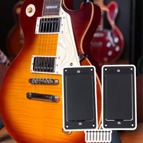 Yibuy Black Double Coil Sealed Humbucker Pickup Set for Electric Guitar