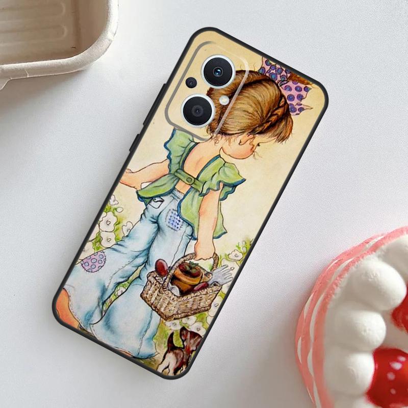 Sarah Kay patroon Case Voor OPPO Reno 7 8 6 5 4 Lite 8T 4Z 5Z 11 F 10 Pro OPPO Find X6 X5 Pro X2 X3 Neo Cover