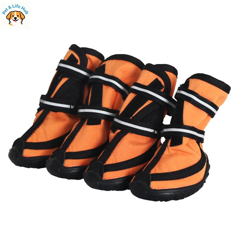 Four Seasons Waterproof Pet Shoes For Small To Large Dogs XXL Size Oxford Sole Reflective Pet Rain Boots