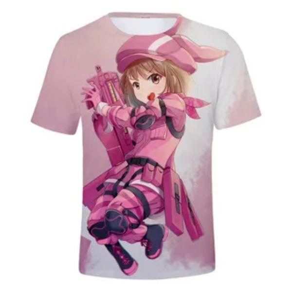 KPop Devil Hunter Girl Group Anime Cartoon Pattern Cute Comfortable Summer Children's T-shirt