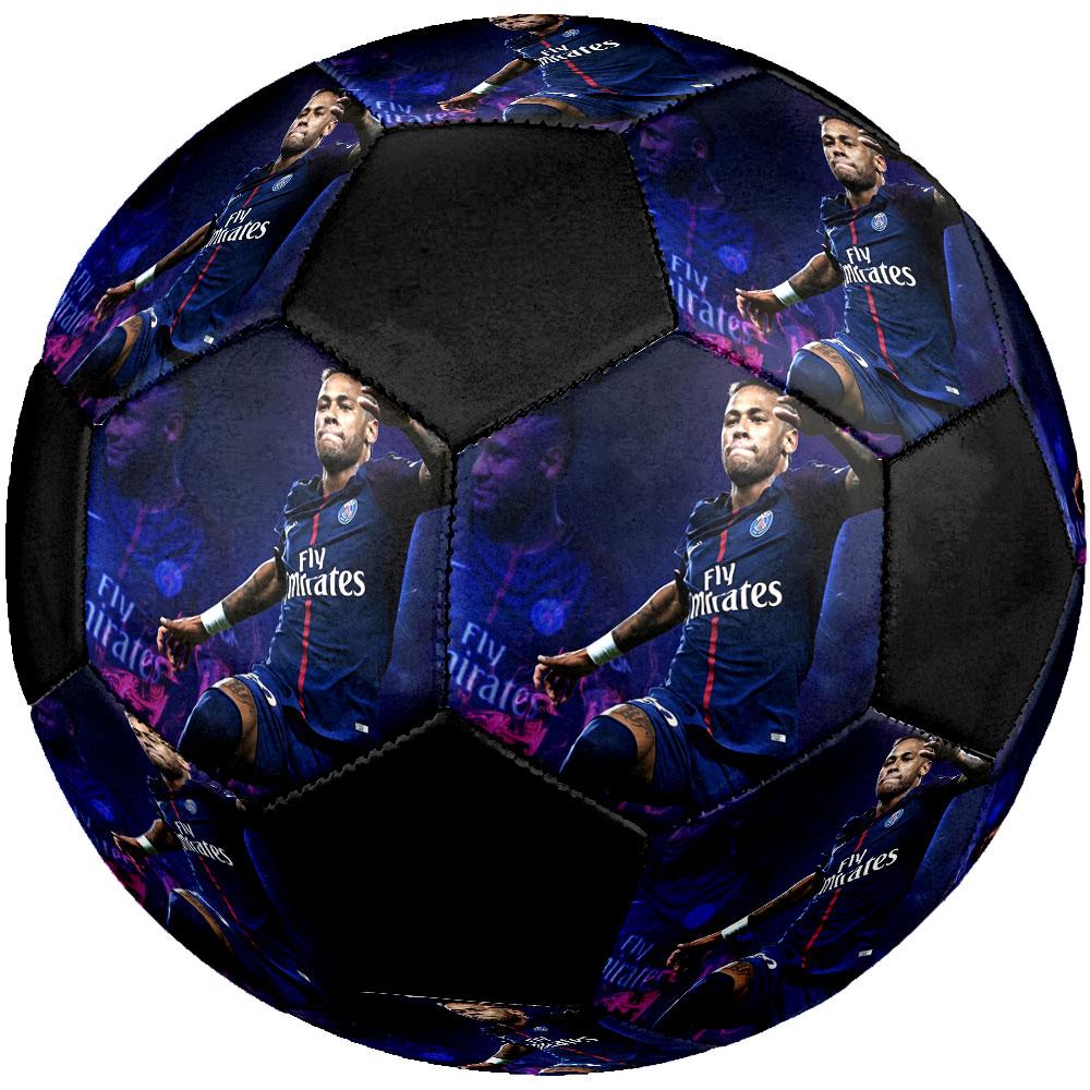 Neymar Printed Size 5 Soccer Ball, Machine-Stitched PVC, Durable & High Bounce, All Ages Fit, Fan Merchandise, Matches & Outdoor Use.