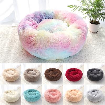 Hondenmand Warme fleece rond hondenkennelhuis Lang pluche Winter Huisdieren Hondenbedden voor middelgrote honden Katten Zachte bank Kussenmatten