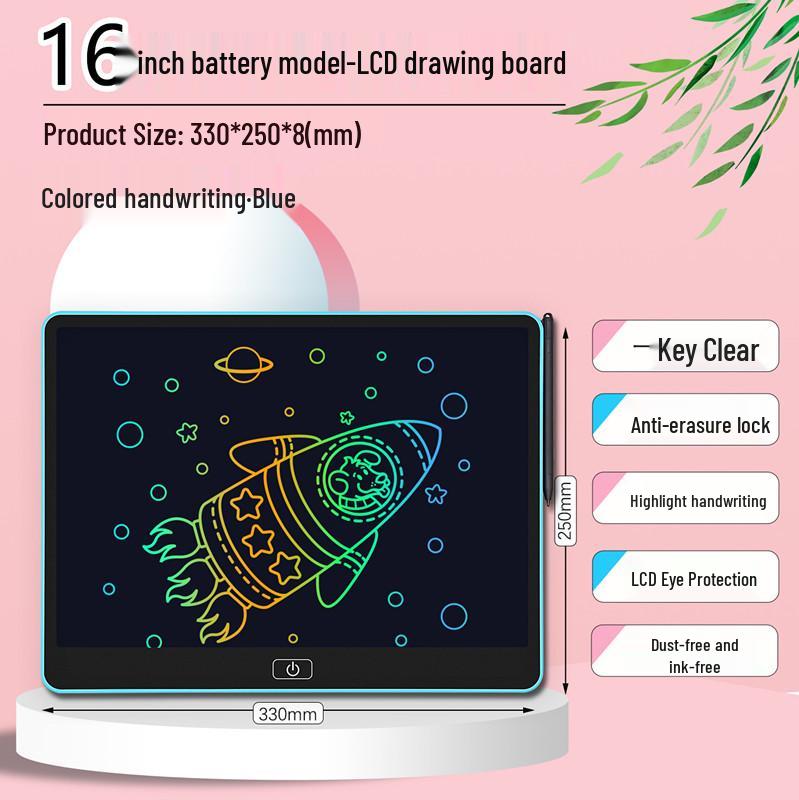 

Большая 13-16-дюймовая ЖК-доска для письма и рисования для детей - Электронная доска для граффити и рукописного ввода 16 inch