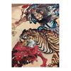 Ukiyo-e Tenugui: May (Kawanabe Kyosai) - 100% Cotton, Premium Japanese Tokka Fabric for Vivid Prints