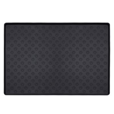 Ideamall Silicone Dog Toilet Tray and Mat, Easy To Clean, 40x60cm (Black)