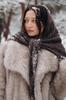 Cloudloom Shawl, alpaca wool openwork scarf, brown