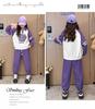 2025 Color Block Stitch Boys & Girls Fashion Sporty Street Style Two-Piece Set