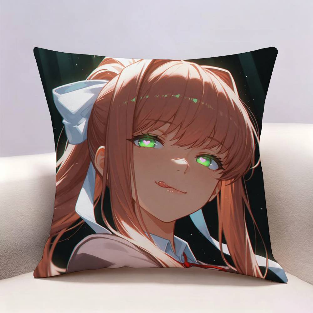 DDLC Monika Doublesided print Pillow Case Cushion Cover Throw Pillow Case For Car Sofa