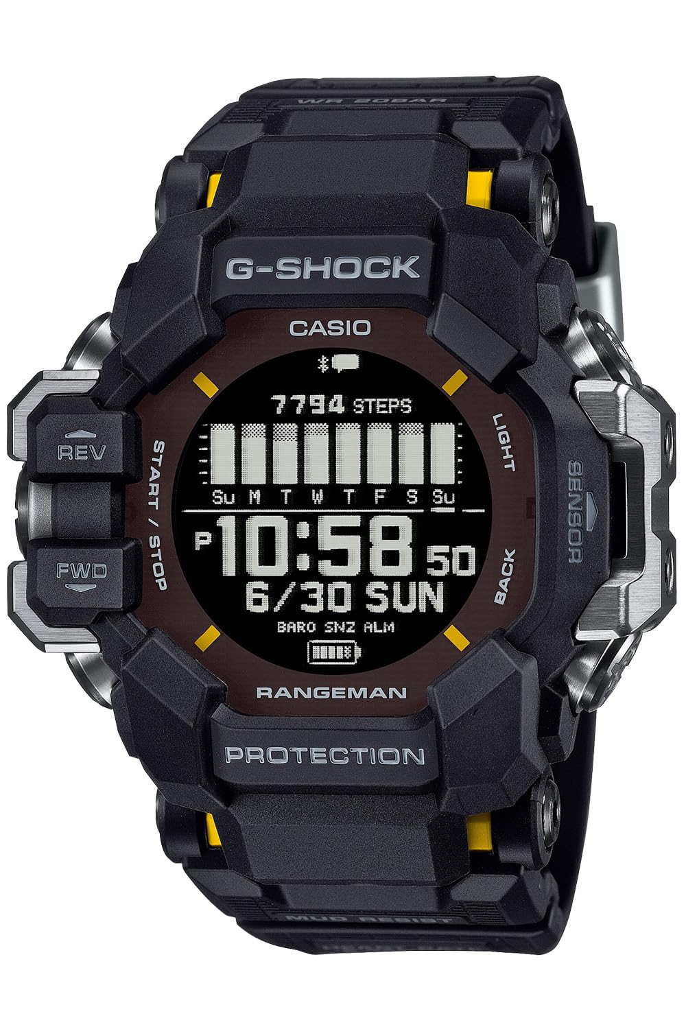 

Наручний годинник RANGEMAN з GPS-монітором серцевого ритму, оснащений Bluetooth Biomass Plastic Black [Casio] G-Shock [] GPR-H1000-1JR для чоловіків