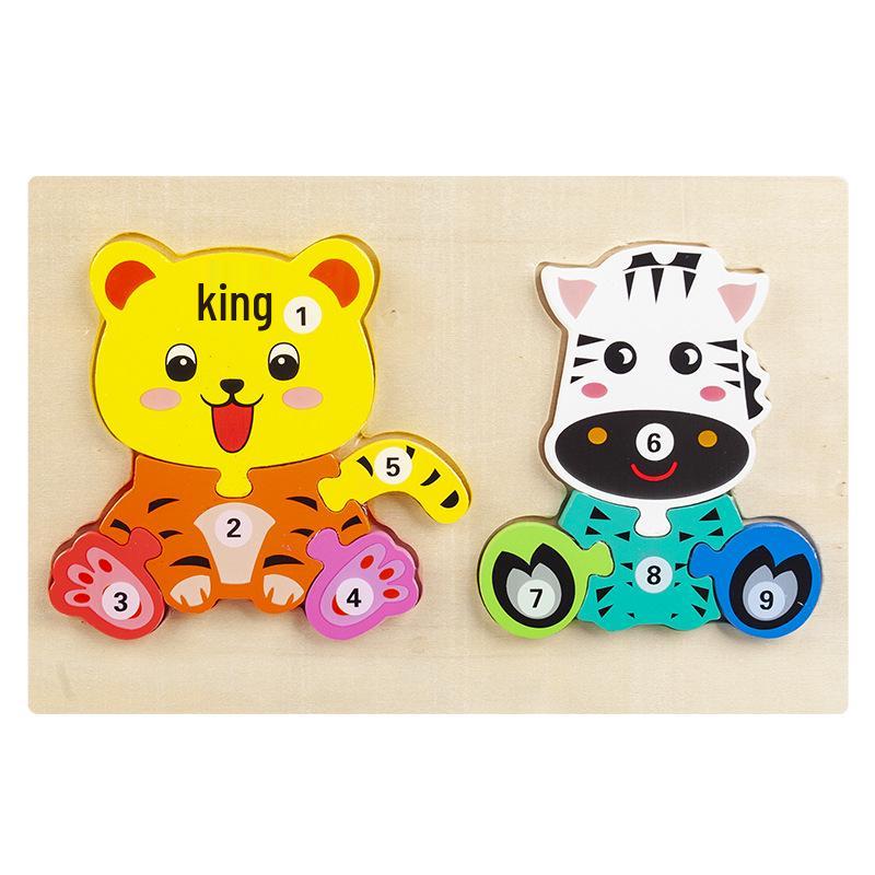 Toddler Montessori Puzzle: Animal Food Chain & Number Recognition Game.