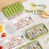 High-Capacity Press-Type Ice Cube Tray - Food Safe Household Ice Maker Mold