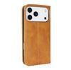 For iPhone 17 Pro Case PU Leather Calf Textured Magnetic Closing Smart Phone Cover