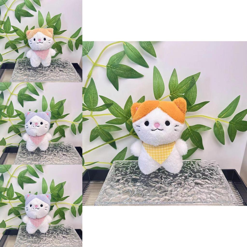 Adorable Plush Toy Keychain Cute Cartoon Cat Doll Soft And Cozy Bag Charm For Girls
