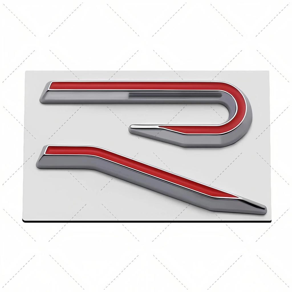 New R Emblem Car Metal Body Tail Trunk Sticker Accessories For Volkswagen VW GTI Rline Polo Golf MK8 Touareg Passat Magotan CC zd0