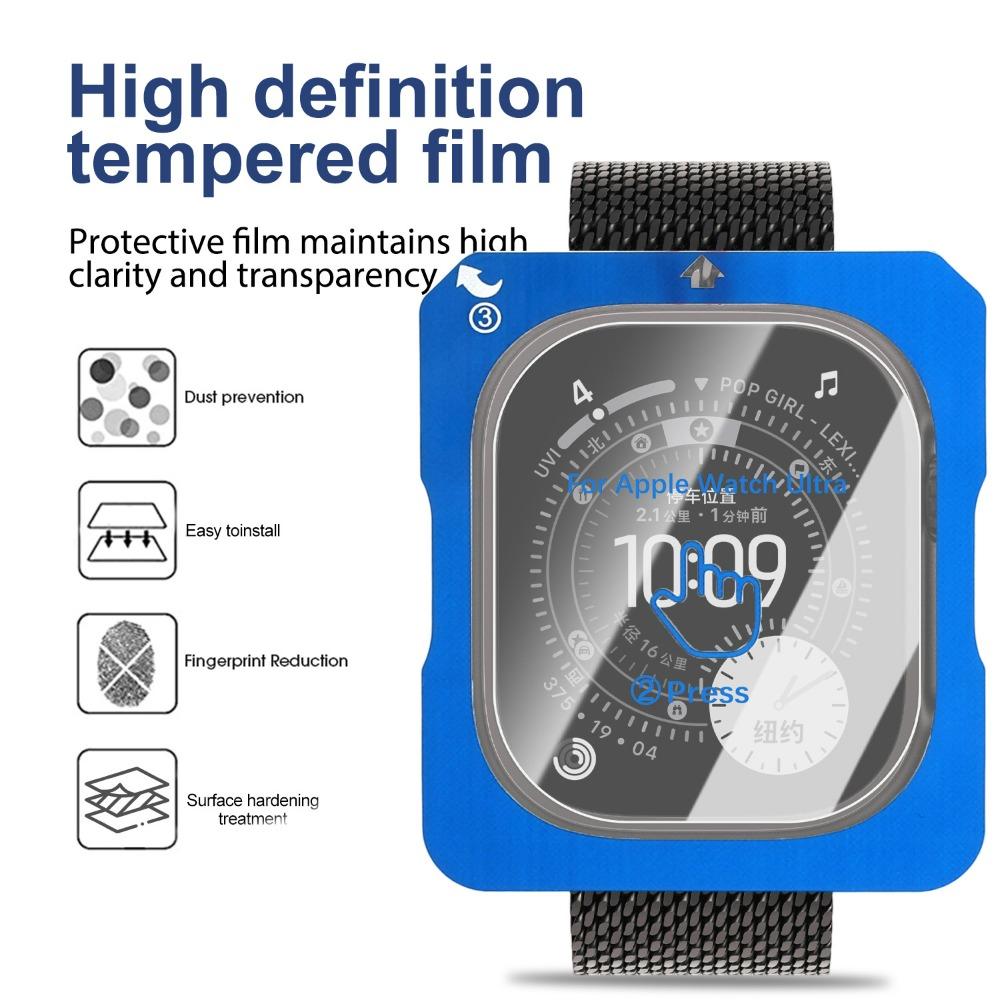 Easy Installation HD Glass for Apple Watch Ultra 3 Screen Protectors with Positioning Films Installation Tool for Apple Ultra 3