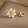 Mini Cute Opal Clover Flower Brooches for Women CZ Crystal Rhinestone Flower Lapel Pin Clothing Kawaii Korean Jewelry