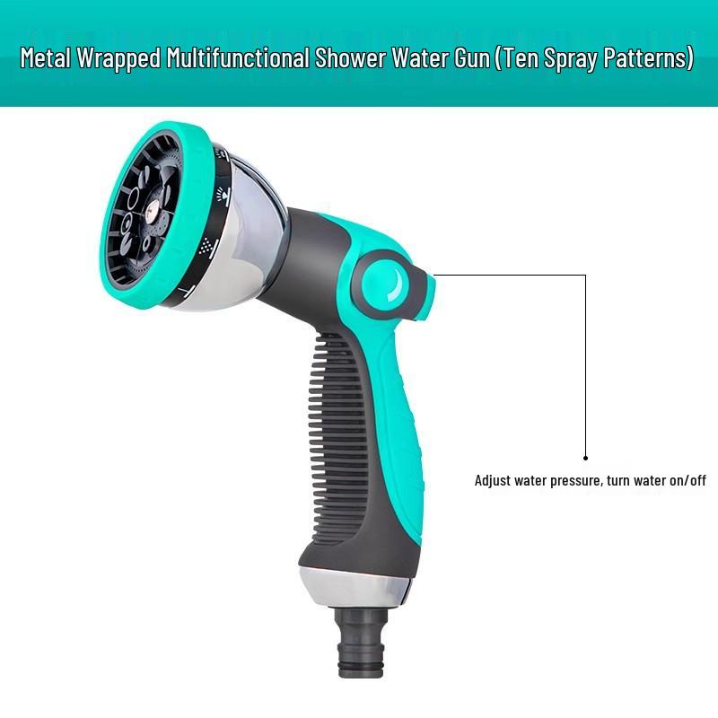 High-Pressure Garden Hose: Versatile Watering & Car Wash Gun with Retractable Reel for Gardening & Home Use