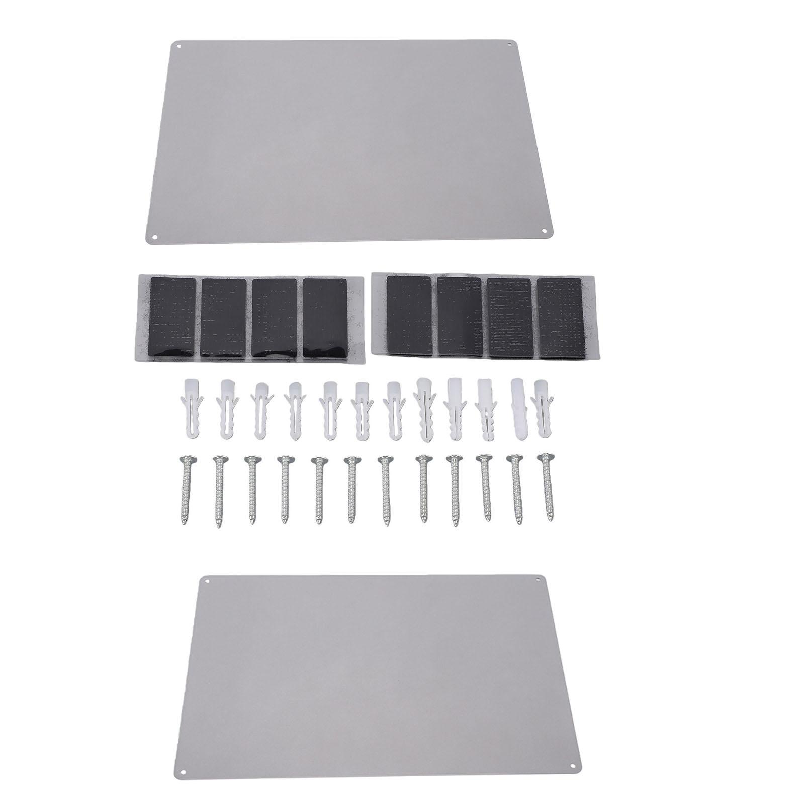 Stainless Steel Whiteboard Wall Metal Frameless Bulletin Board for Notes Letters Refrigerator Magnets