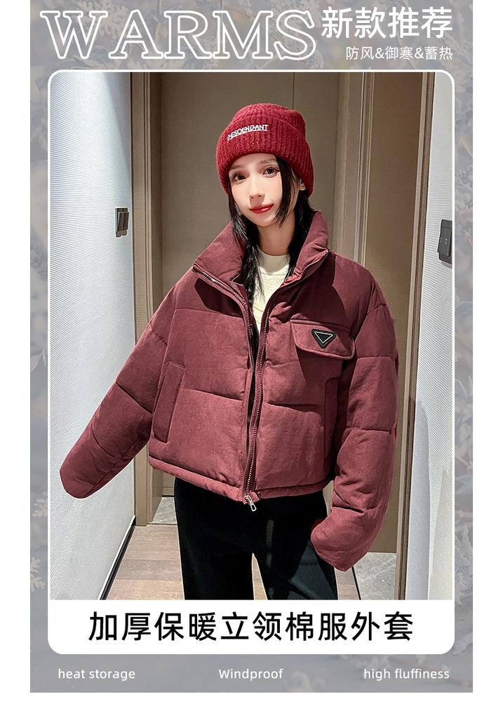 Down cotton-padded clothes for women's short models, loose college cotton-padded jackets, bread clothes, popular cotton-padded clothes for women in w