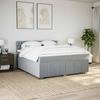 Vidaxl Letto Continentale Con Materasso, Grigio Chiaro, Tessuto, 180X200Cm