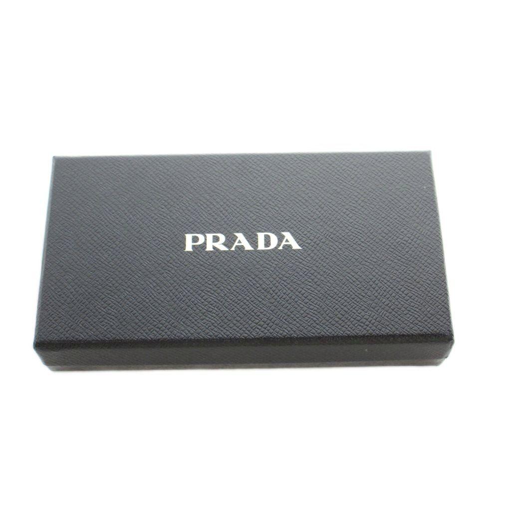Used Prada PRADA 6-ring key case, round zipper, leather, pink, 1PG604 /MI OS OH