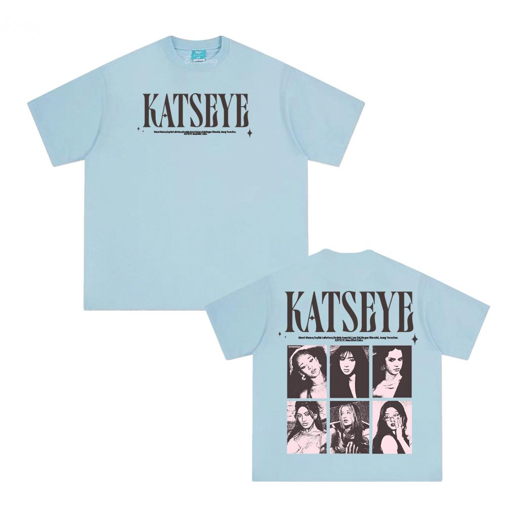 KATSEYE Beaubiful Chaos 2026 Girl Group Tee Harajuku 100% Cotton TEE O-neck Clothing High Quality Tops