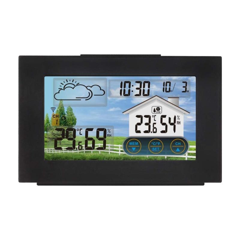 Wireless Weather Forecast Station Featuring 433MHz Remote Sensors Digital Calendar Alarm Temperature Humidity Monitor